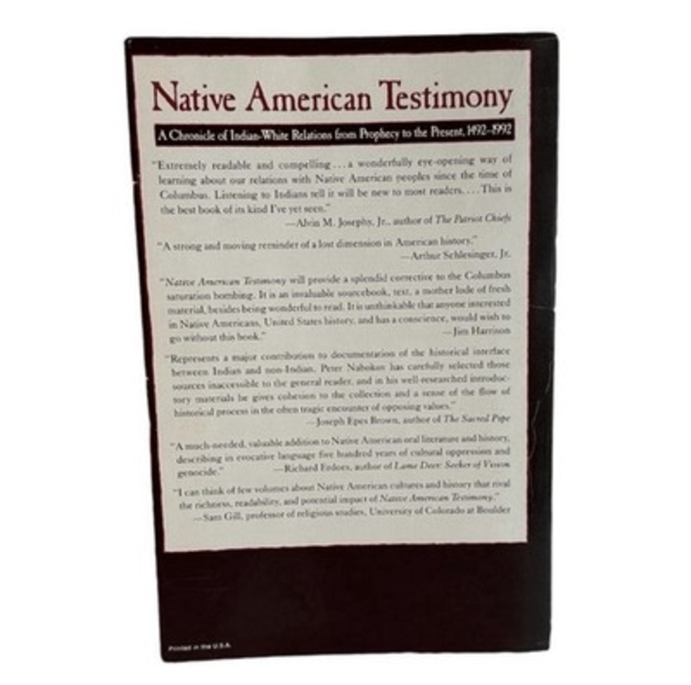 P. Nabokov Native American Testimony Chronicle Indian-White Relations 1492-1992 - Picture 5 of 5